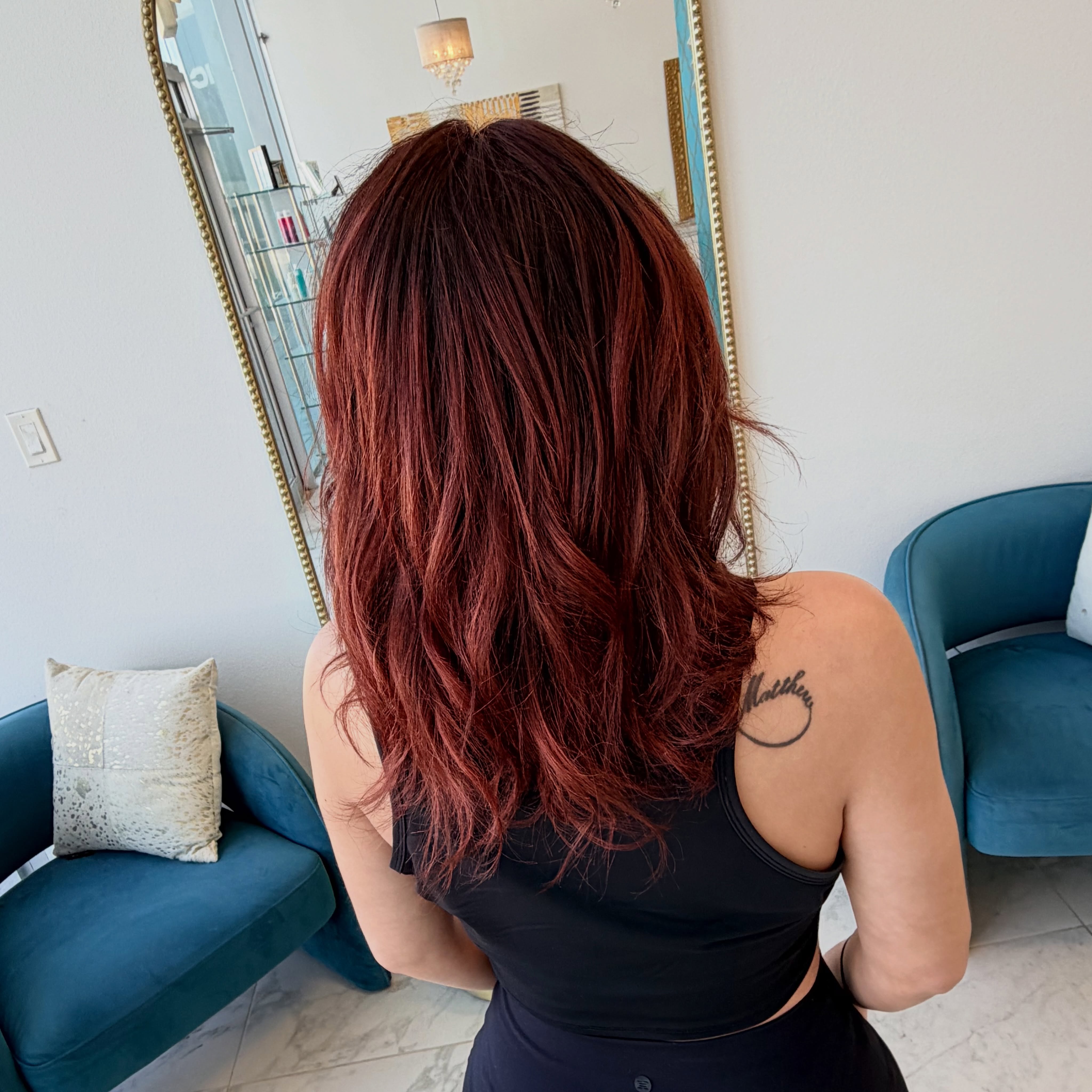 Red — hair by The Blow Barr